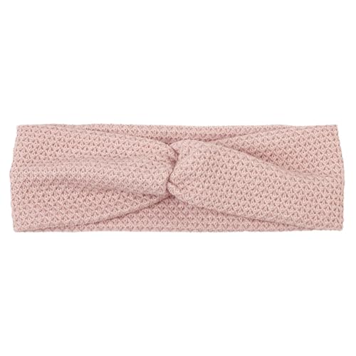 Niiyyjj Gestricktes Damen-Stirnband, einfarbig, locker, elastischer Kopfschmuck, Damen-Haarschmuck, Rosa von Niiyyjj