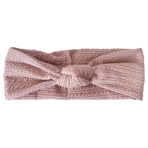 Niiyyjj Haarband für Damen, Boho-Stil, gefaltet, gestreift, elastisch, weich, lässig, Turban-Wickel, Rosa von Niiyyjj