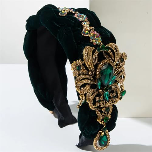 Niiyyjj Handgefertigter Damen-Kopfschmuck, modisch, Retro-Haarbänder, Hochzeit, Party, Strass, GN8 von Niiyyjj
