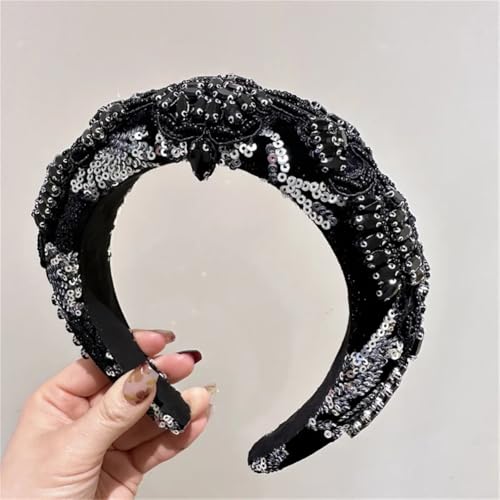 Niiyyjj Kopfschmuck mit langen Quasten, Strass, glänzende Strasssteine, Braut-Kopfschmuck für Damen, Schwarz Niiyyjj Kopfschmuck mit langen Quasten, Strass, glänzende Strasssteine, Braut-Kopfschmuck für Damen, Schwarz von Niiyyjj