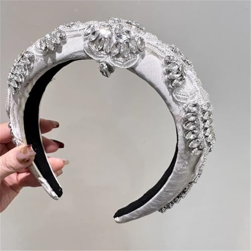 Niiyyjj Kopfschmuck mit langen Quasten, Strass, glänzende Strasssteine, Braut-Kopfschmuck für Damen, Weiß Niiyyjj Kopfschmuck mit langen Quasten, Strass, glänzende Strasssteine, Braut-Kopfschmuck für Damen, Weiß von Niiyyjj