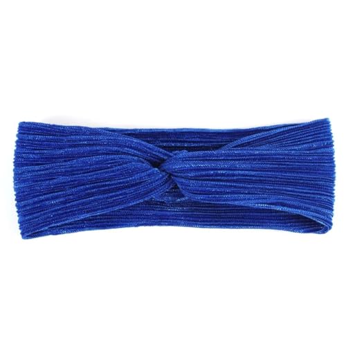 Niiyyjj Magisches, elastisches Haarband für Damen, Sommer, plissiert, metallische Farbe, dehnbar, Königsblau, 1 von Niiyyjj