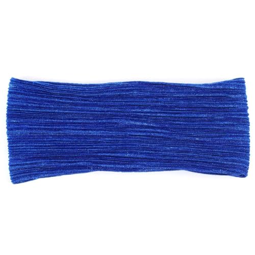 Niiyyjj Magisches, elastisches Haarband für Damen, Sommer, plissiert, metallische Farbe, dehnbar, Königsblau von Niiyyjj