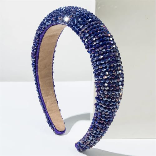 Niiyyjj Modisches, gepolstertes Haarband für Damen, mit Pailletten, Perlen, dickes Haar-Accessoire, Blau Niiyyjj Modisches, gepolstertes Haarband für Damen, mit Pailletten, Perlen, dickes Haar-Accessoire, Blau von Niiyyjj