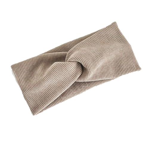 Niiyyjj Solides weiches geknotetes Haarband für Damen, Outdoor, lässig, warm, Turban, modisch, Bandana, Khaki-1 von Niiyyjj