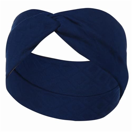 Solides geknotetes Haarband für Damen, Outdoor, lässig, Turban, modisch, elastisch, Bandana, Marineblau von Niiyyjj