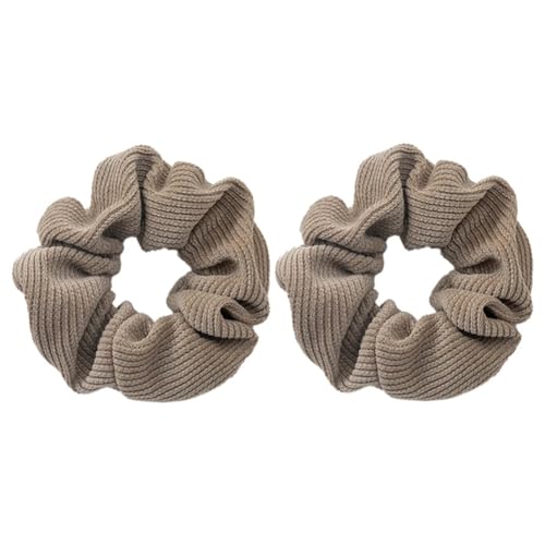 Solides weiches geknotetes Haarband für Damen, Outdoor, lässig, warm, Turban, modisch, Bandana, Khaki-2 von Niiyyjj