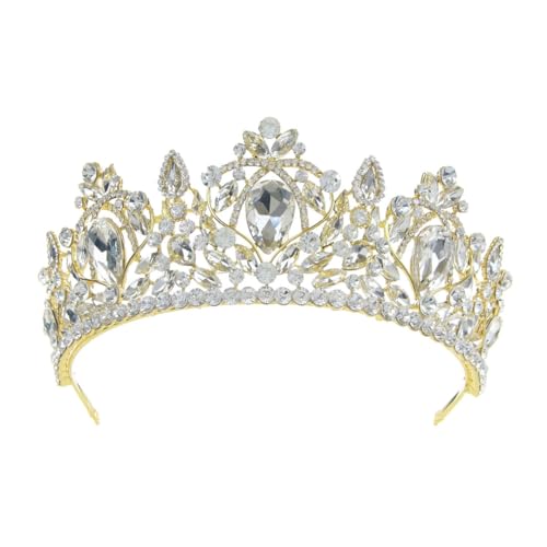 Strass Braut Tiara Krone Hochzeit Festzug Kopfschmuck für Frauen Braut Haarschmuck Vintage Party 12 Haarbänder von Niiyyjj
