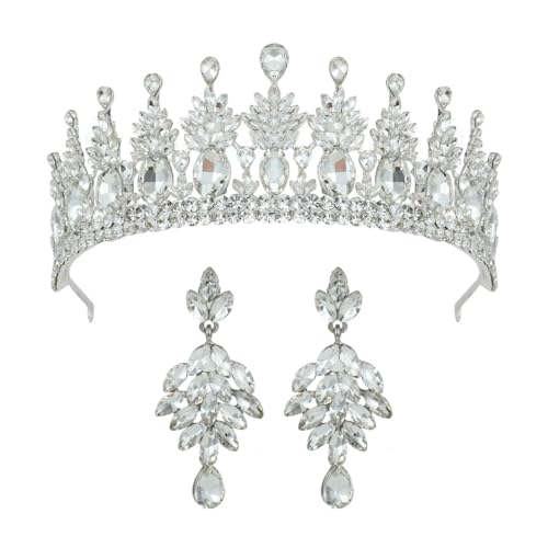 Strass Braut Tiara Krone Hochzeit Festzug Kopfschmuck für Frauen Braut Haarschmuck Vintage Party 14 Haarbänder von Niiyyjj