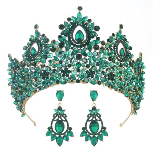 Strass Braut Tiara Krone Hochzeit Festzug Kopfschmuck für Frauen Braut Haarschmuck Vintage Party 3 Haarbänder von Niiyyjj