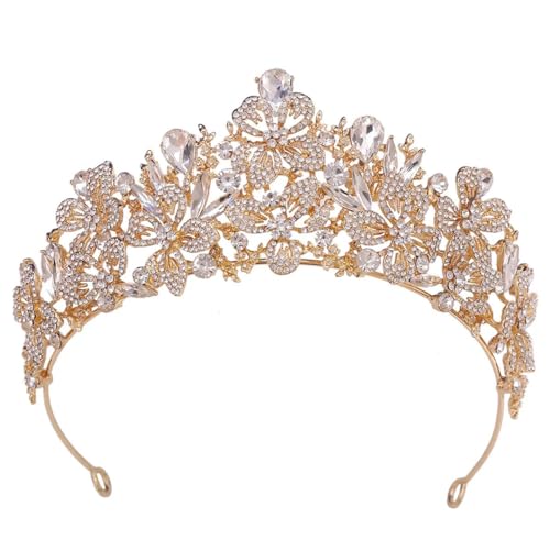 Strass Hochzeit Stirnband für Braut Boho Party Perle Haarschmuck Blume Braut Tiara Krone C31 von Niiyyjj