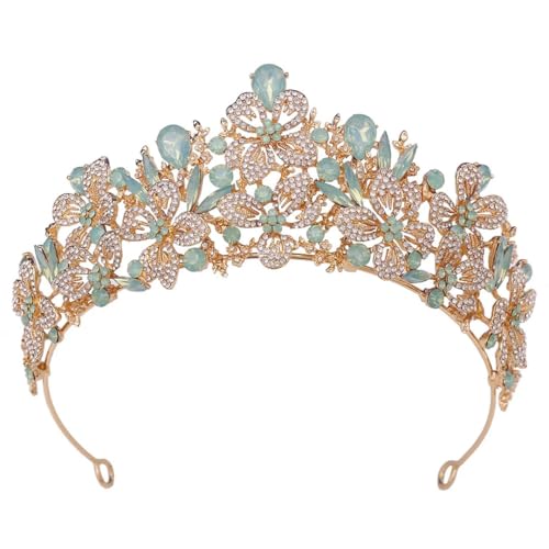 Strass Hochzeit Stirnband für Braut Boho Party Perle Haarschmuck Blume Braut Tiara Krone C5 von Niiyyjj