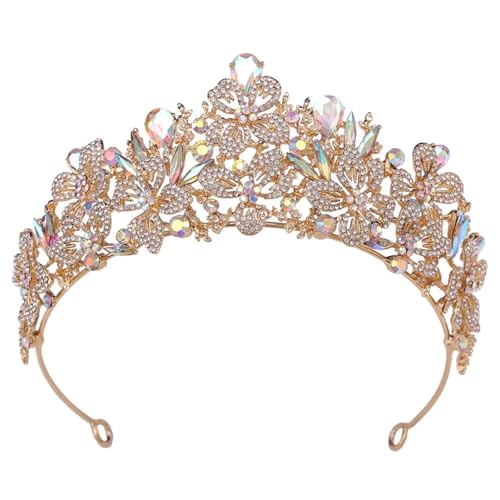 Strass Hochzeit Stirnband für Braut Boho Party Perle Haarschmuck Blume Braut Tiara Krone C7 von Niiyyjj