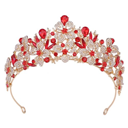 Strass Hochzeit Stirnband für Braut Boho Party Perle Haarschmuck Blume Braut Tiara Krone C8 von Niiyyjj