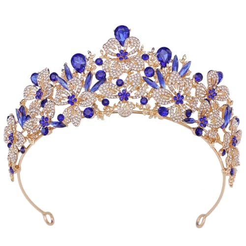 Strass Hochzeit Stirnband für Braut Boho Party Perle Haarschmuck Blume Braut Tiara Krone C9 von Niiyyjj