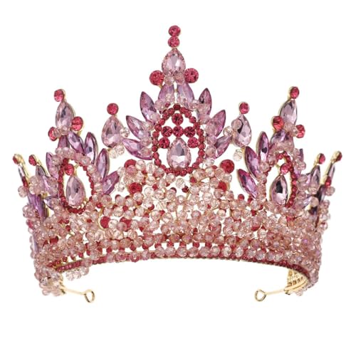 Strass Hochzeit Tiara Frauen Perlen Braut Krone Festzug Kopfschmuck Böhmische Braut Haarschmuck 111 Diademe von Niiyyjj