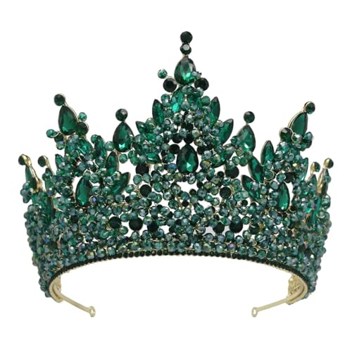 Strass Hochzeit Tiara Frauen Perlen Braut Krone Festzug Kopfschmuck Böhmische Braut Haarschmuck EN8 Tiaras von Niiyyjj