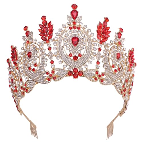 Tiara Strass Hochzeit Kopfschmuck Braut Brautjungfer Festzug Party Haarschmuck Vintage Brautkrone 2 von Niiyyjj