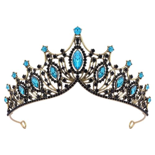 Tiaras Kronen Strass Hochzeit Braut Party Geburtstag Haarschmuck für Braut Brautjungfer Frauen Blau 6 von Niiyyjj