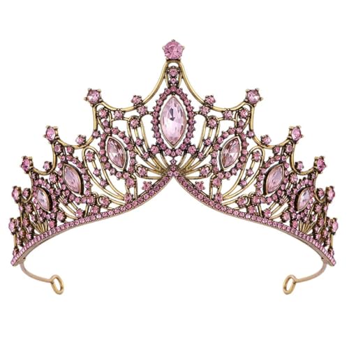 Tiaras Kronen Strass Hochzeit Braut Party Geburtstag Haarschmuck für Braut Brautjungfer Frauen Gold 11 von Niiyyjj