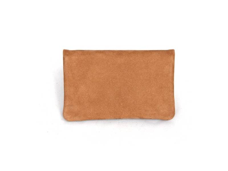 Tabaketui Aus Handweichem Nubukleder in Cognac, Mit Reißverschlussfach, Tabaktasche, Drehertasche von NijaDesign