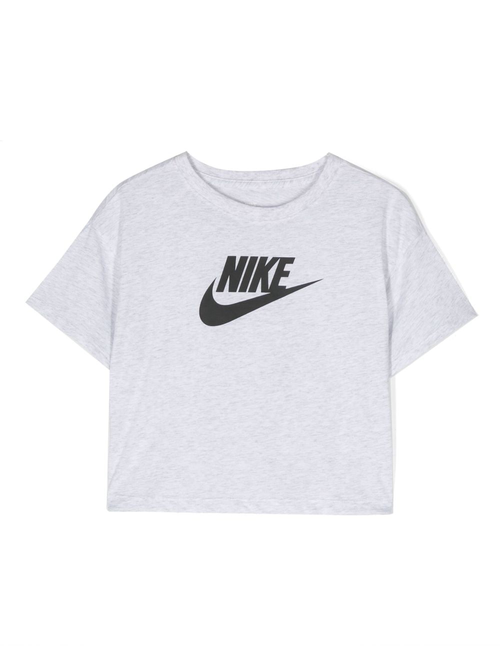 Nike Kids Cropped-T-Shirt mit Logo-Print - Grau von Nike Kids