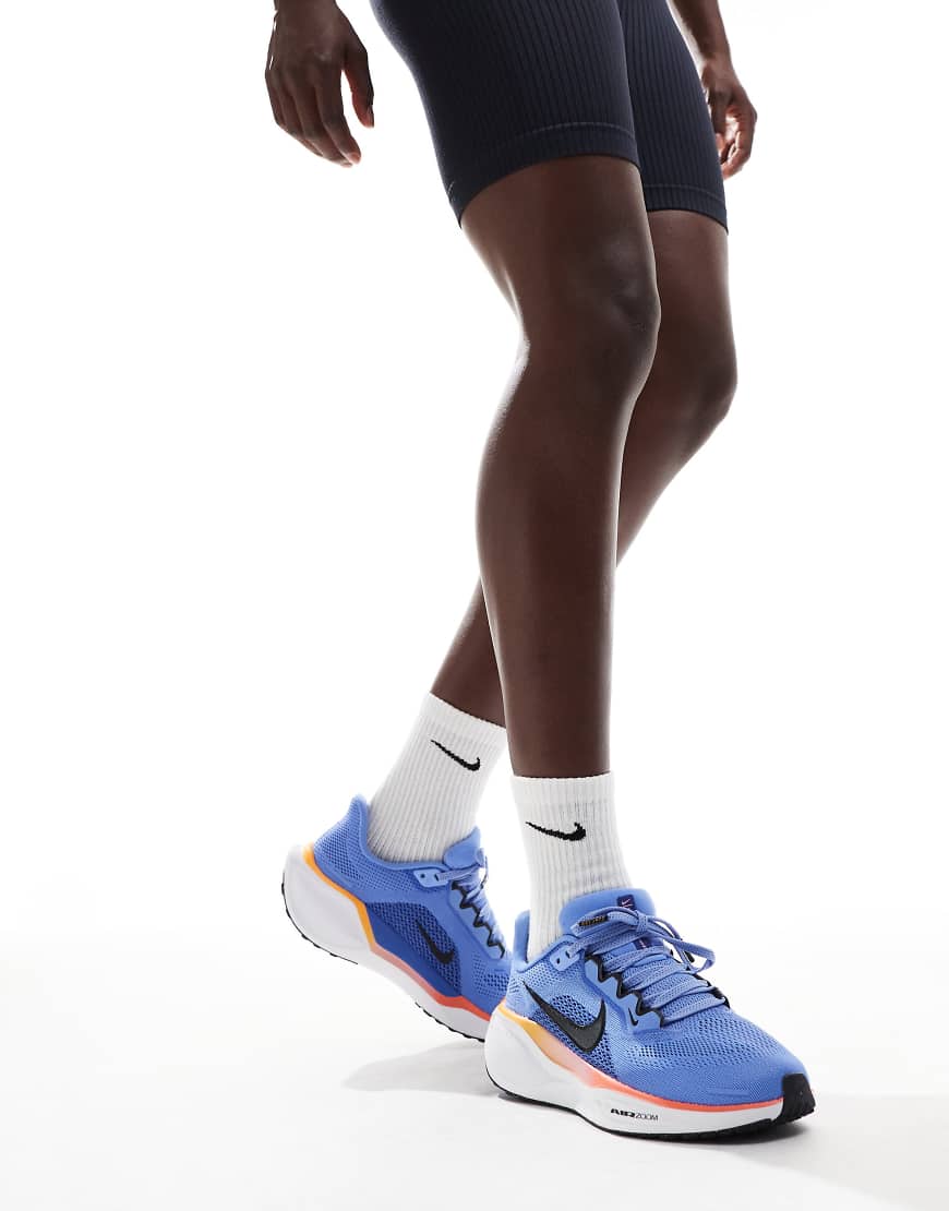 Nike Running - Air Zoom Pegasus 41 - Laufschuhe in Blau und Orange von Nike Running