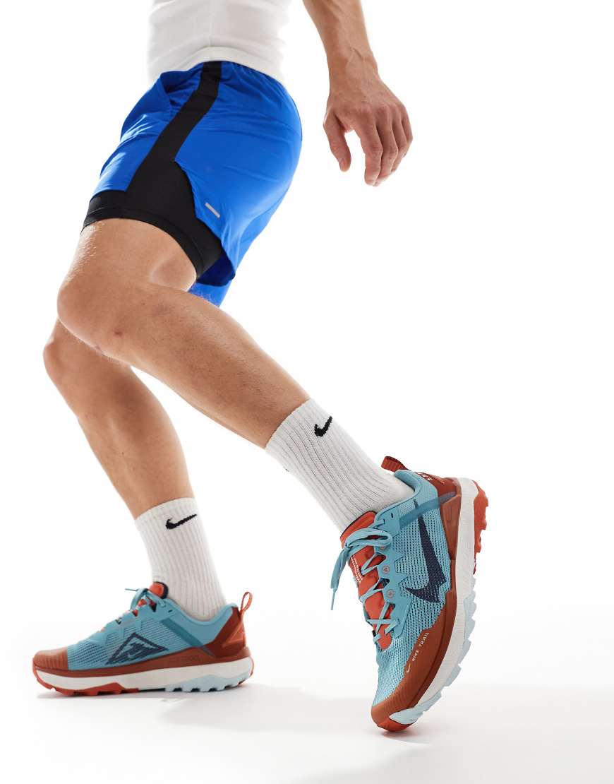Nike Running - React Wildhorse 8 - Sneaker in Hellblau und Orange von Nike Running