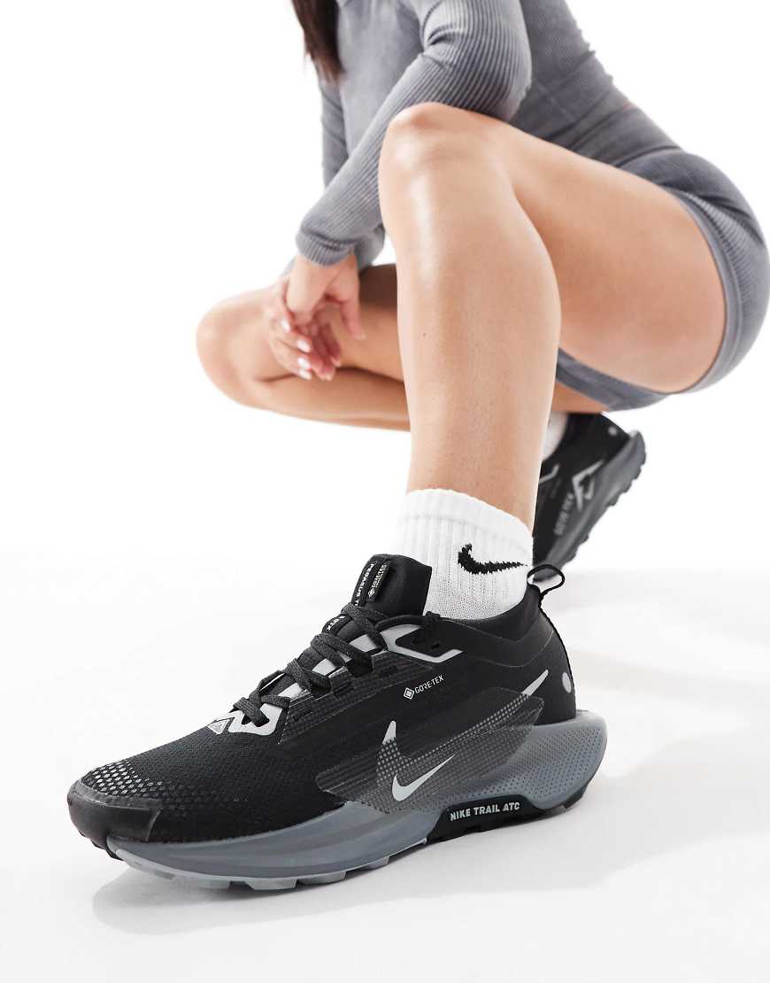 Nike Running - ReactX Pegasus Trail 5 Gore-TEX - Laufschuhe in Triple-Schwarz von Nike Running