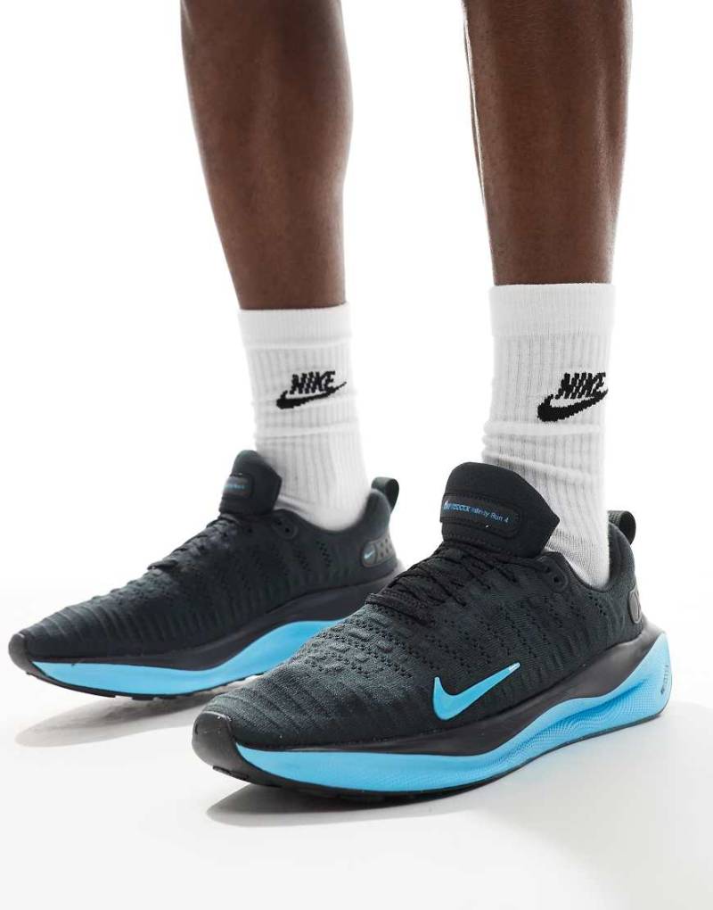 Nike Running - Reactx Infinity Run 4 - Lauf-Sneaker in Schwarz und Blau von Nike Running