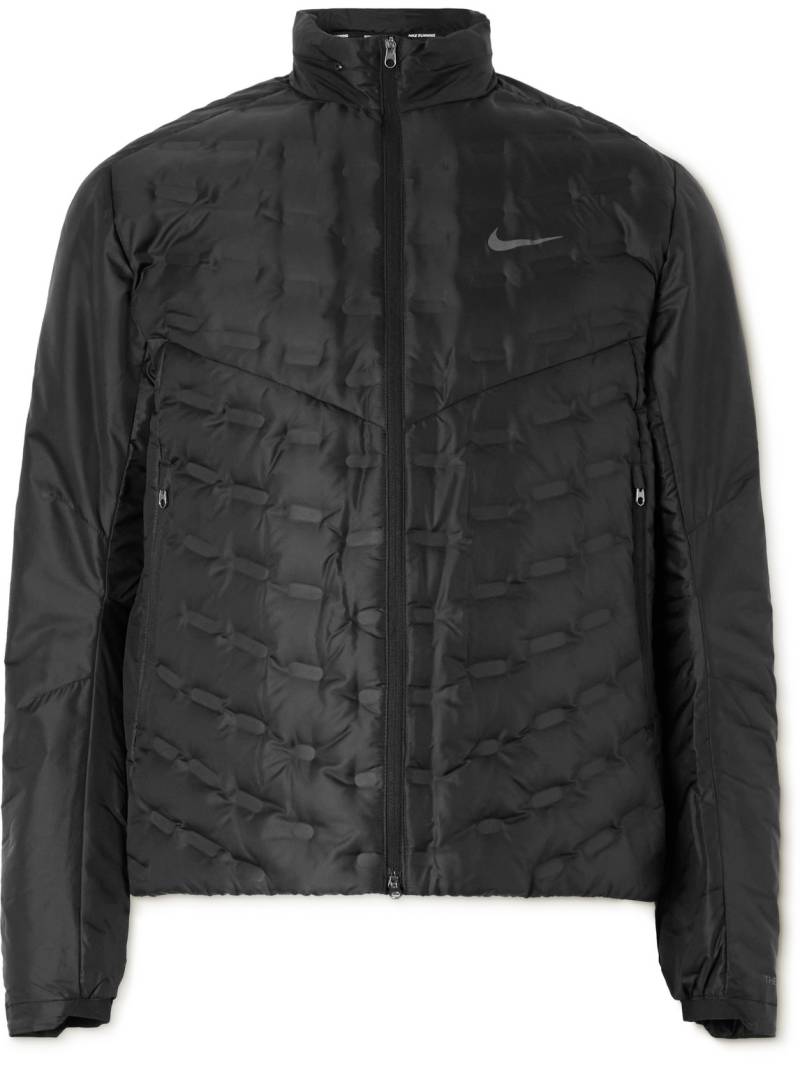 Nike Running - Repel Logo-Print Therma-FIT ADV AeroLoft Down Jacket - Men - Black - S von Nike Running