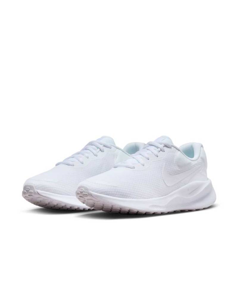 Nike Running - Revolution 7 - Laufschuhe in Dreifachweiß von Nike Running