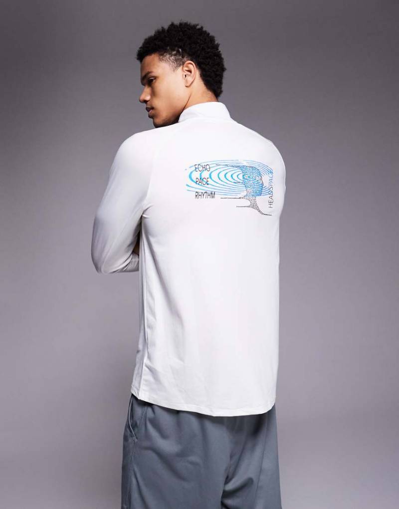 Nike Running - Stride Energy Dri-FIT - Langärmliges Oberteil in Weiß mit halblangem Reißverschluss von Nike Running