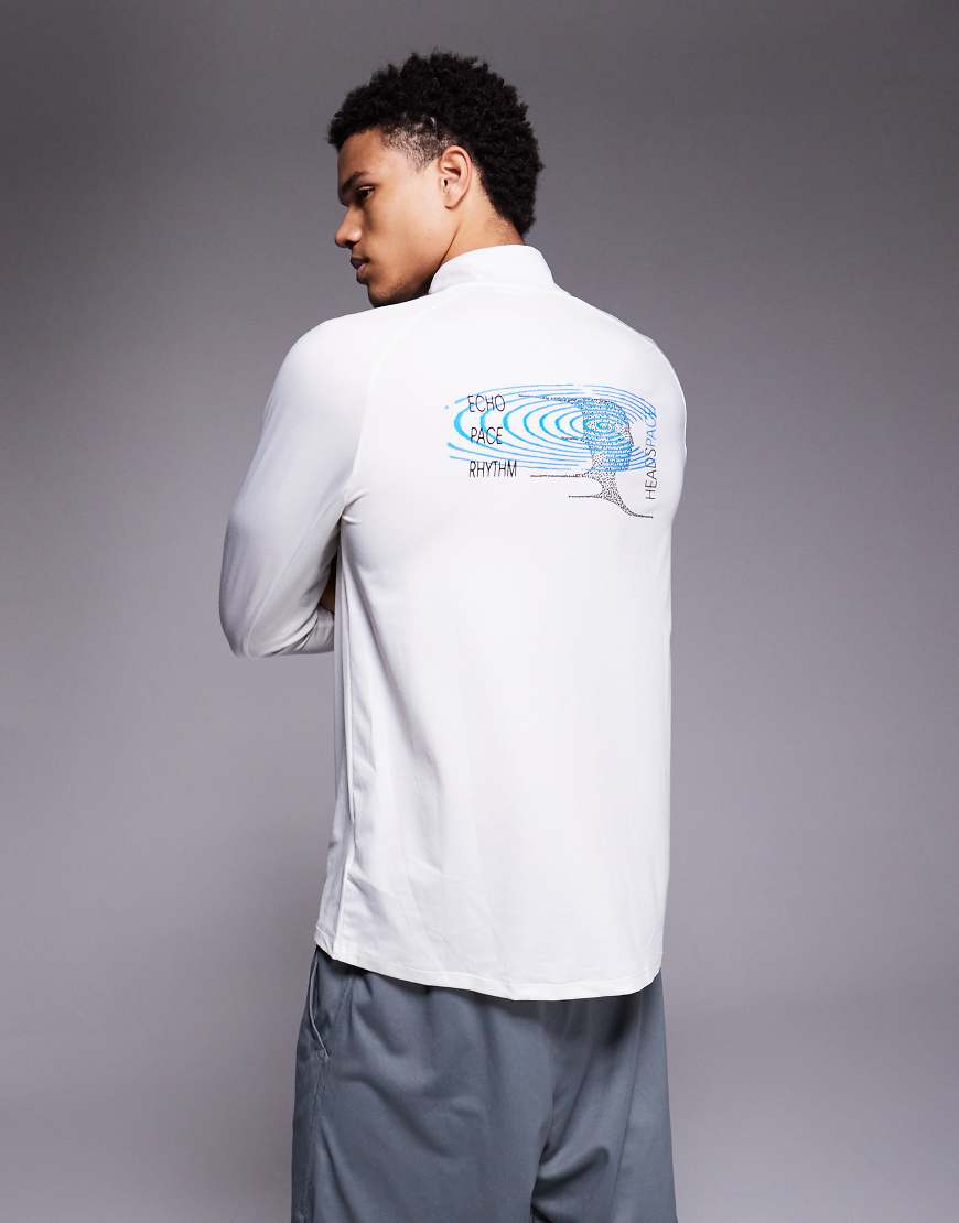 Nike Running - Stride Energy Dri-FIT - Langärmliges Oberteil in Weiß mit halblangem Reißverschluss von Nike Running