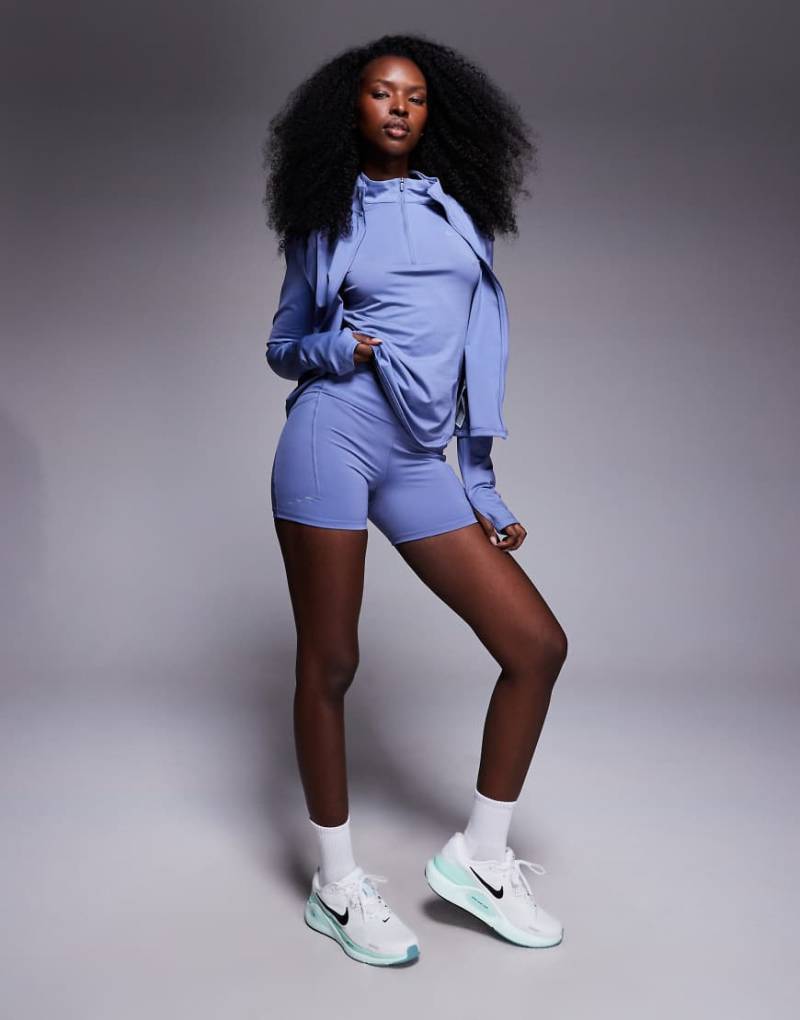 Nike Running - Swift Dri-FIT - Leggings-Shorts in Blau mit hohem Bund, 4 Zoll von Nike Running
