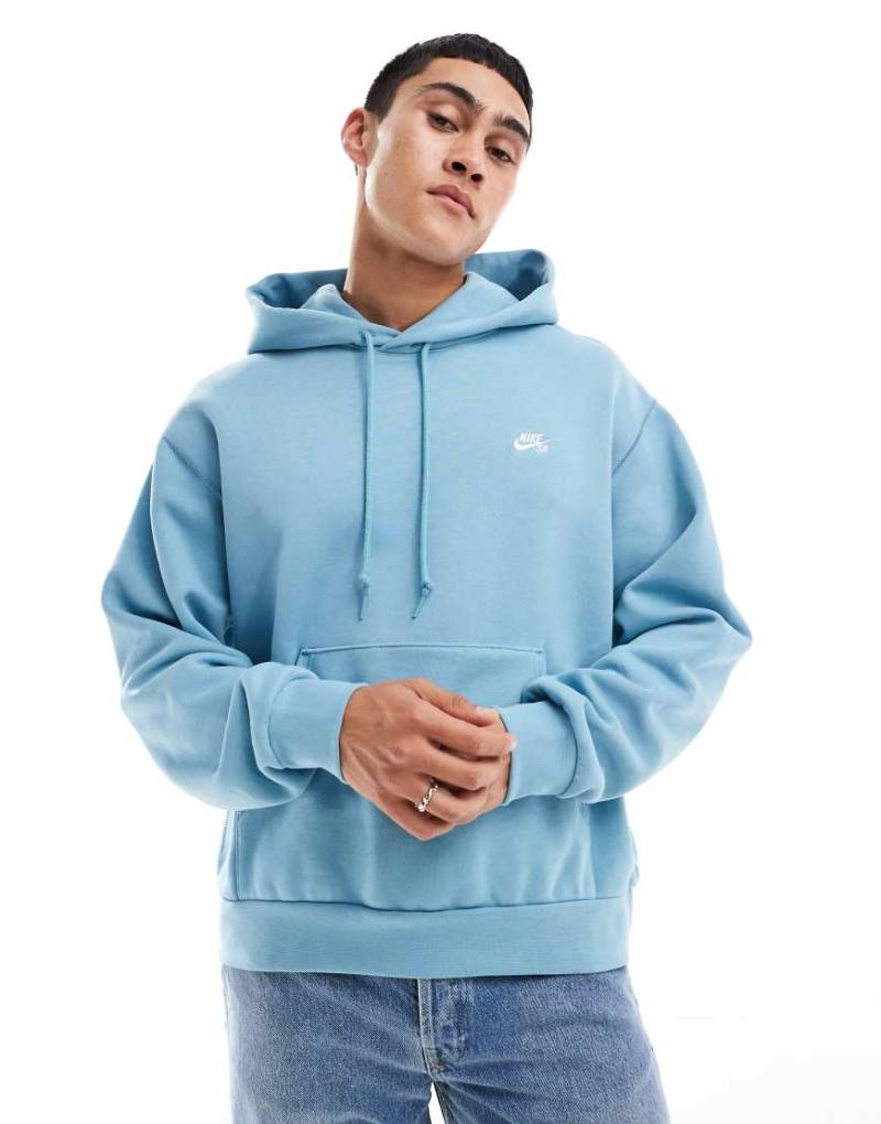 Nike SB - Essential - Kapuzenpullover in Hellblau mit Logo von Nike SB