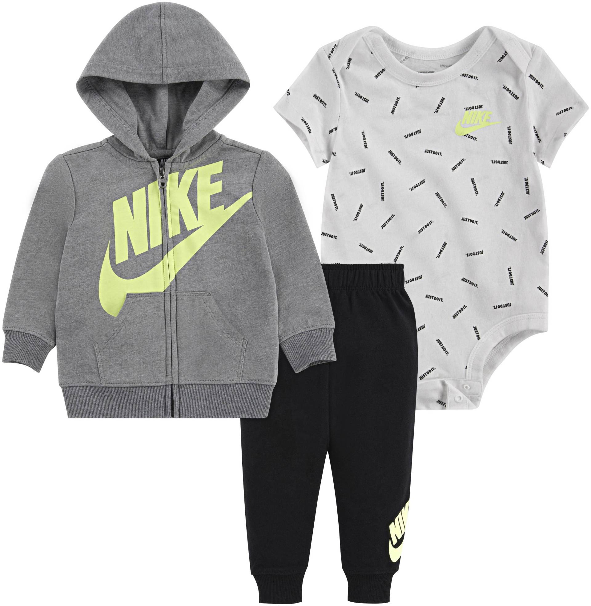 Nike Sportswear Erstausstattungspaket "JDI TOSS 3PC FZ PANT SET", 3 für Babys von Nike Sportswear