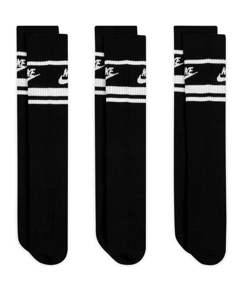 Nike Sportswear Freizeitsocken Nike Sportswear Essential Crew Stripe Socken Weiß Polyester von Nike Sportswear