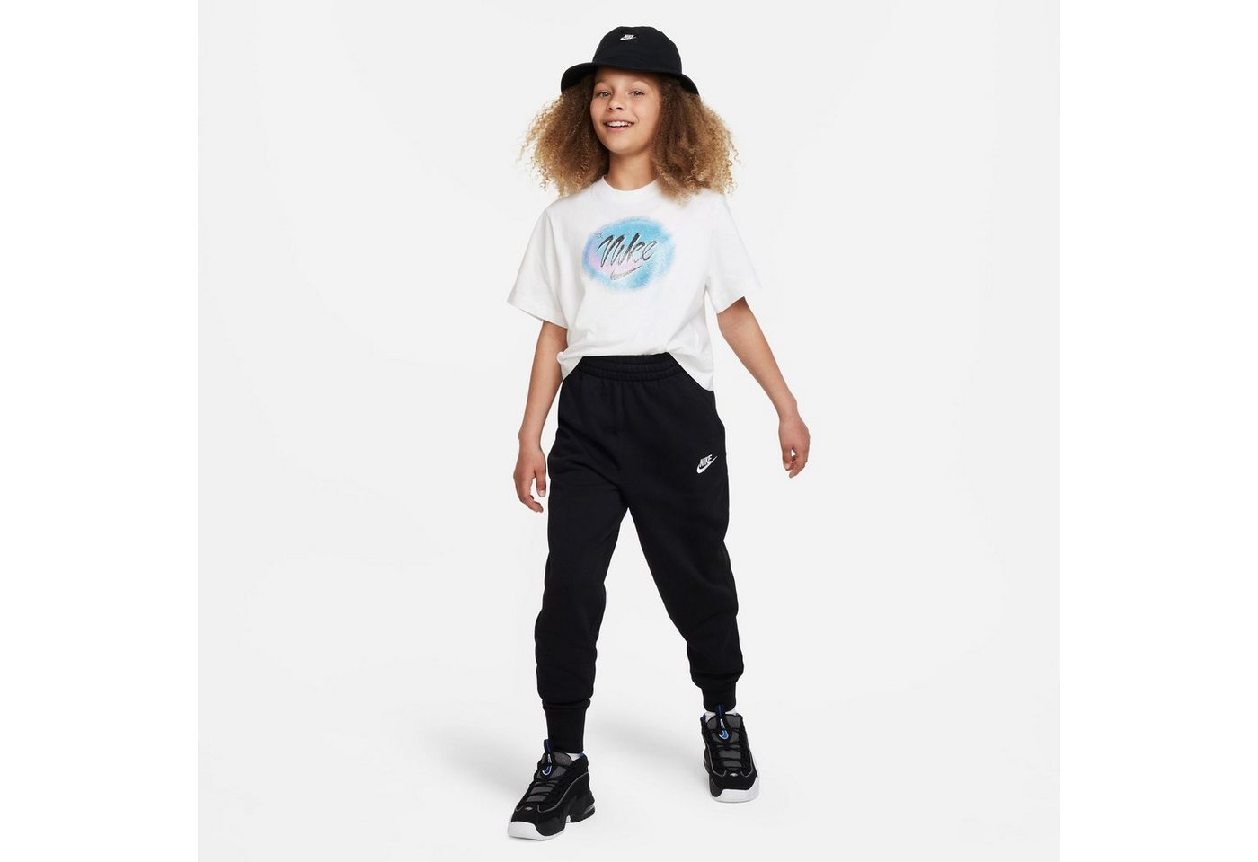 Nike Sportswear Jogginghose CLUB FLEECE BIG KIDS' (GIRLS) HIGH-WAISTED FITTED PANTS von Nike Sportswear