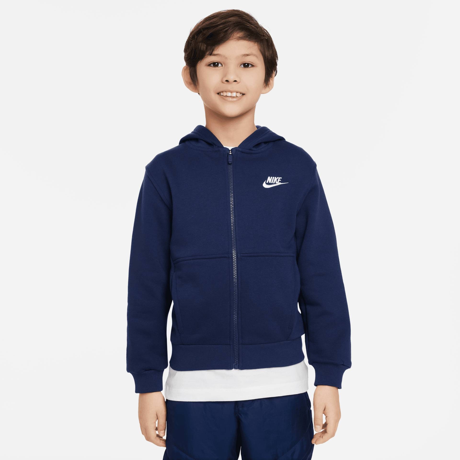 Nike Sportswear Kapuzensweatjacke "Nike Sportswear Club Fleece Big Kids Full-Zip Hoodie" von Nike Sportswear