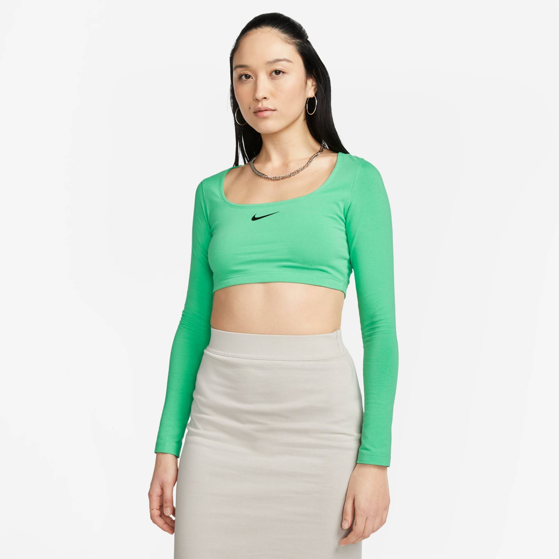 Nike Sportswear Langarmshirt "W NSW LS CROP TOP SW" von Nike Sportswear