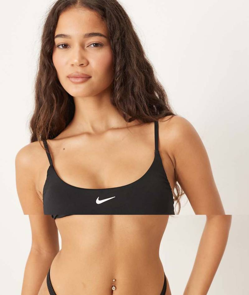 Nike - Bikini-Set in Schwarz mit Bustier von Nike Swimming