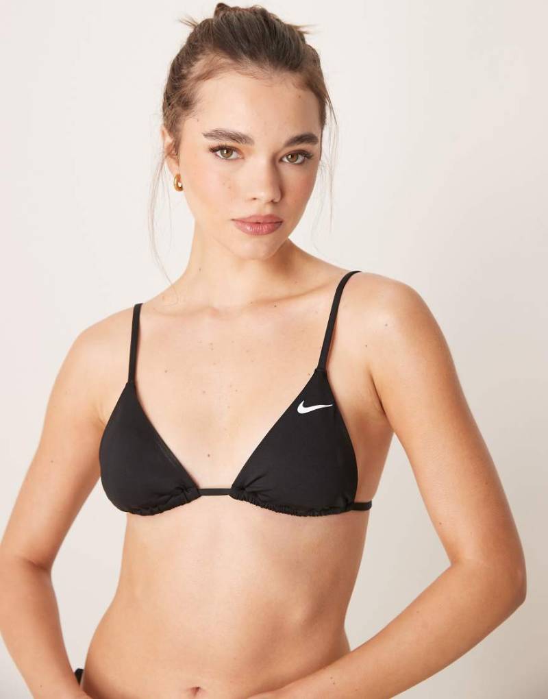 Nike - Essential - Triangel-Bikinioberteil in Schwarz von Nike Swimming