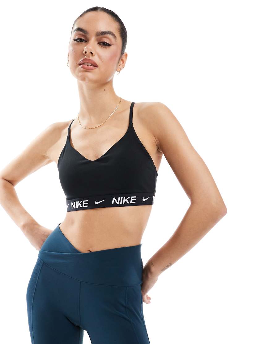 Nike Training - Indy Dri-FIT - Sport-BH in Schwarz mit leichter Stützkraft von Nike Training