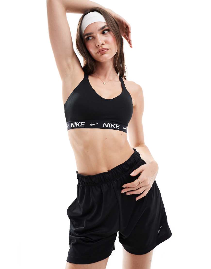 Nike Training - Indy Dri-FIT - Sport-BH in Schwarz mit mittlerer Stützkraft von Nike Training