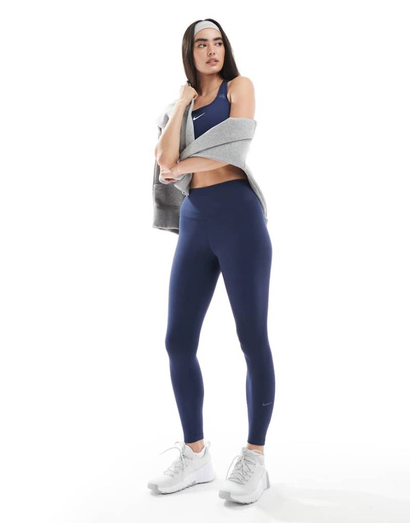Nike - One Training - 7/8-Leggings in Marineblau von Nike Training