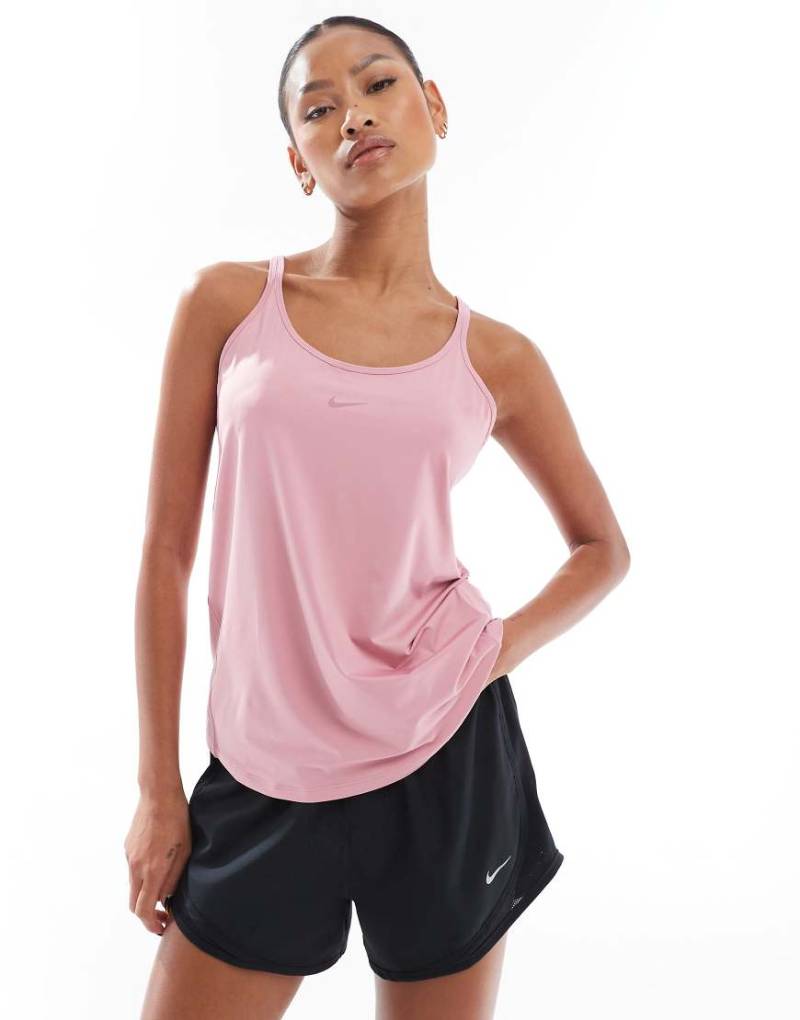 Nike - One Training Dri-FIT - Trägertop in Rosa mit Riemchenträgern von Nike Training