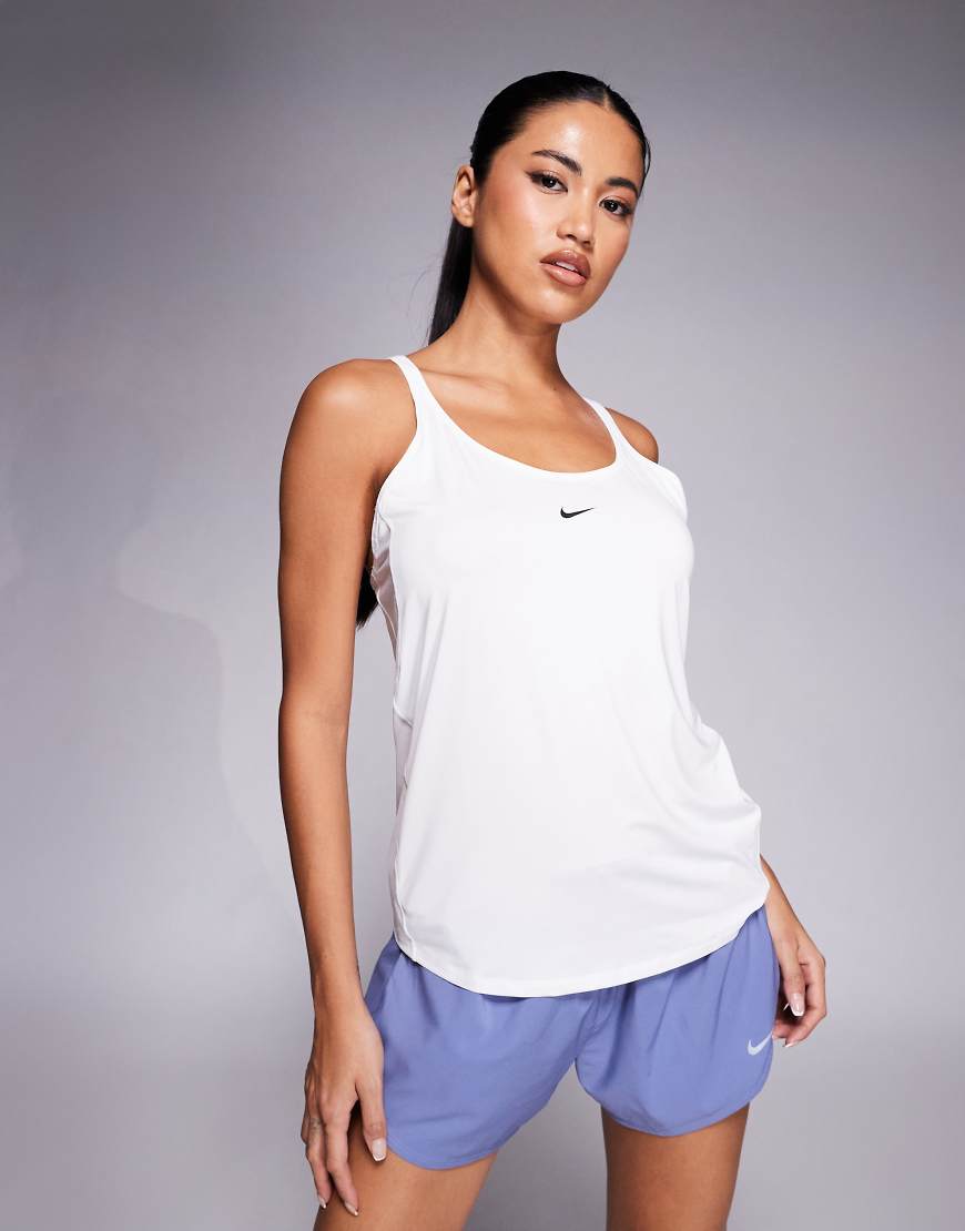 Nike - One Training Dri-FIT - Trägertop in Weiß mit Riemchenträgern von Nike Training