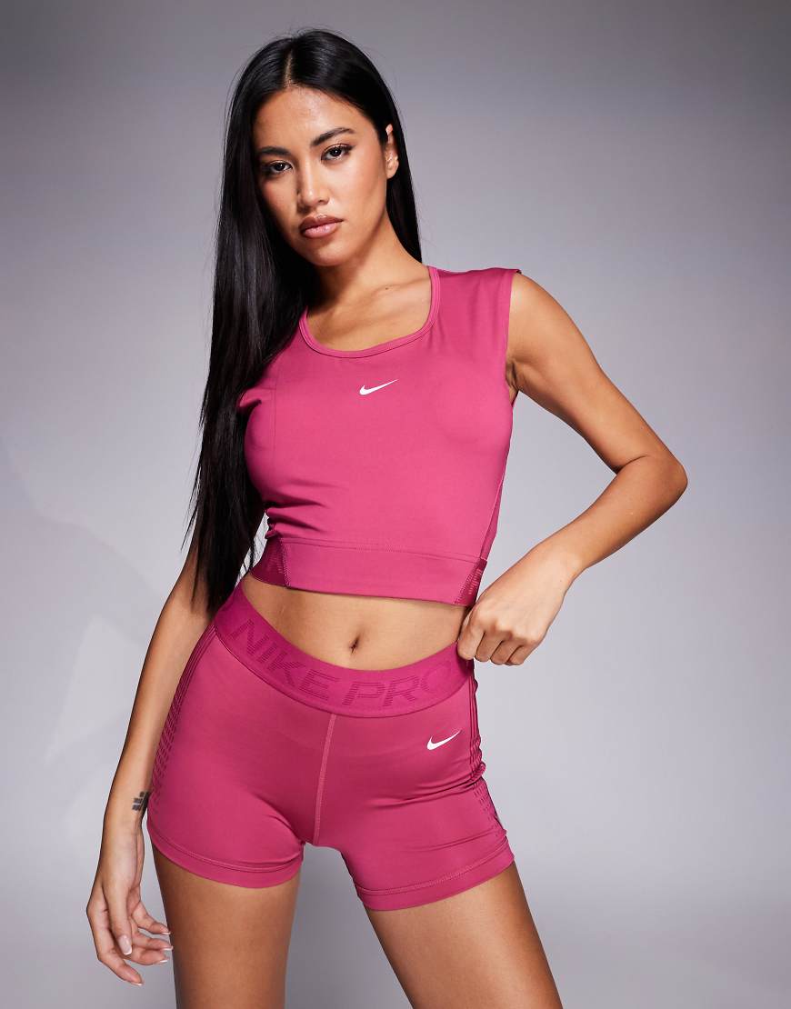 Nike - Pro Training 365 - Legging-Shorts in Rosa mit mittelhohem Bund, 3 Zoll von Nike Training