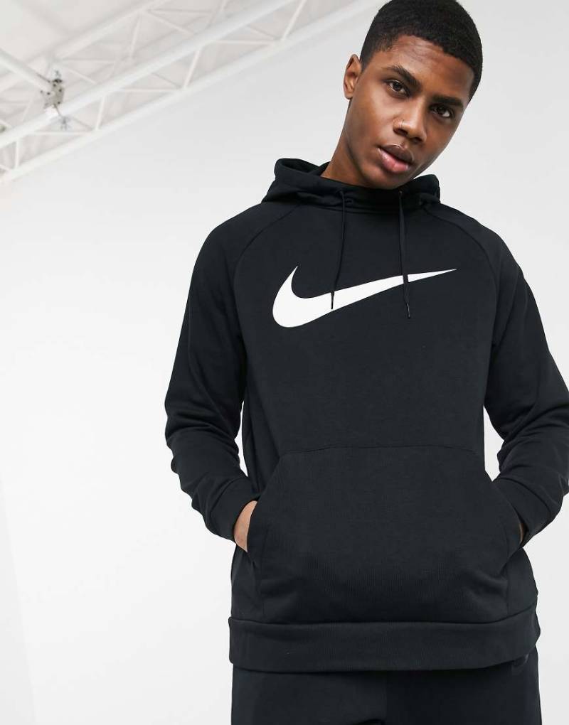 Nike Training - Dri-FIT - Kapuzenpullover in Schwarz mit Swoosh von Nike Training